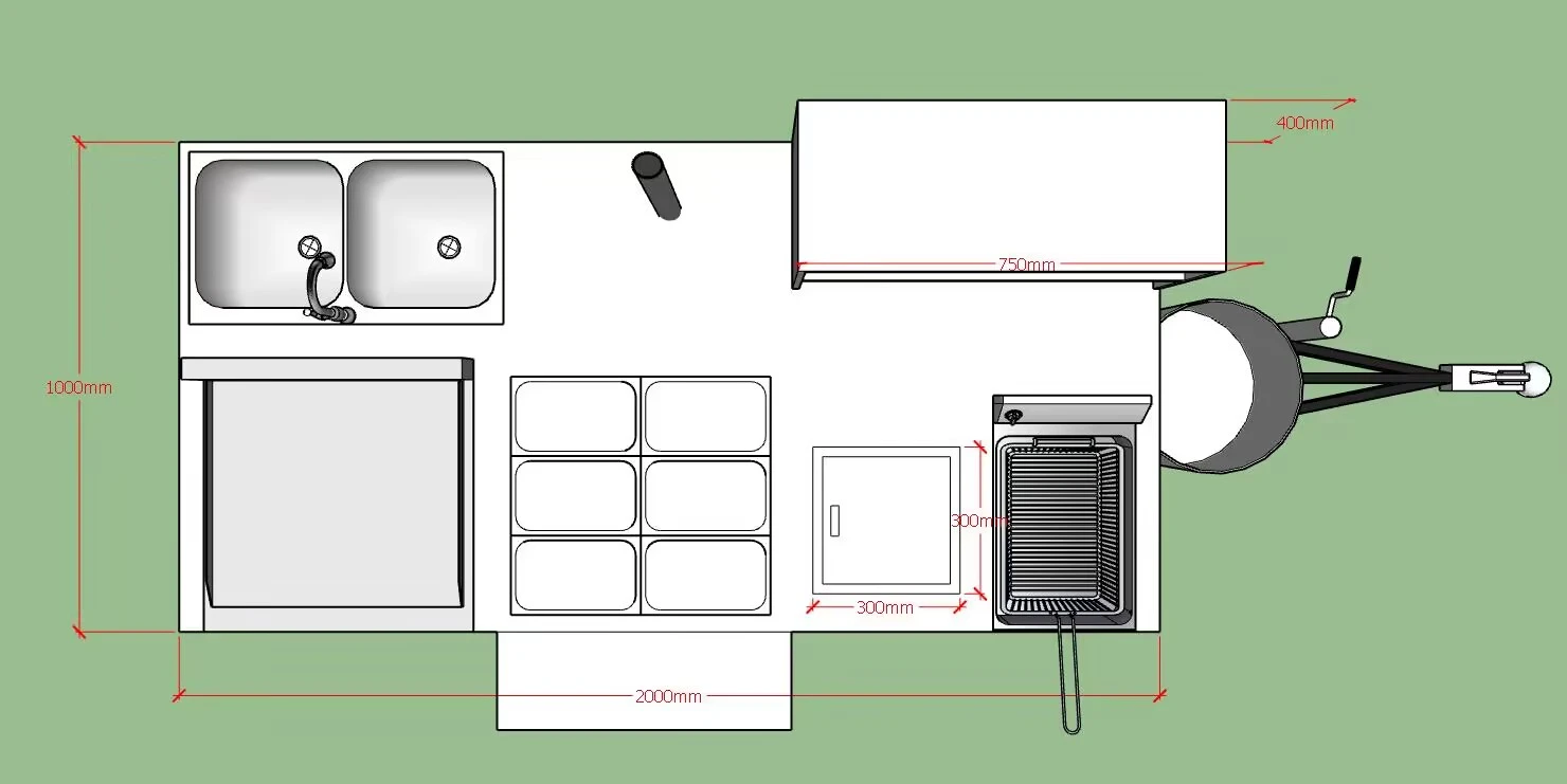 portable hot dog vending cart design