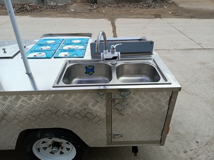 2 compartment water sink