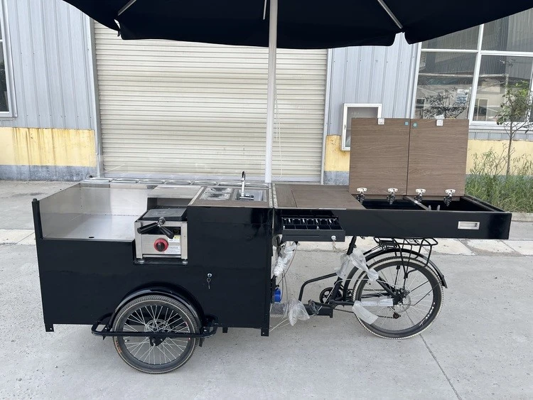fully equipped street food vending cart
